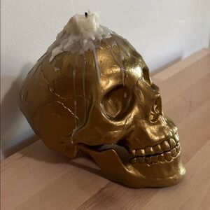 🌈Halloween Gold Skull Pirate Candle Holder🌈